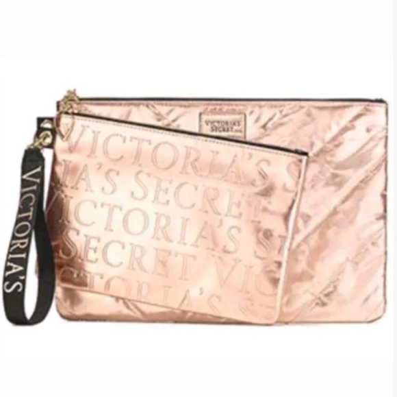 Victoria's Secret Handbags - 💖Victoria's Secret Rose Gold Clutch Wristlet